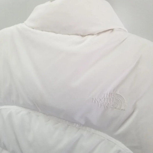 THE North Face White Goose Down Puffer Vest Nuptse M - Picture 9 of 15
